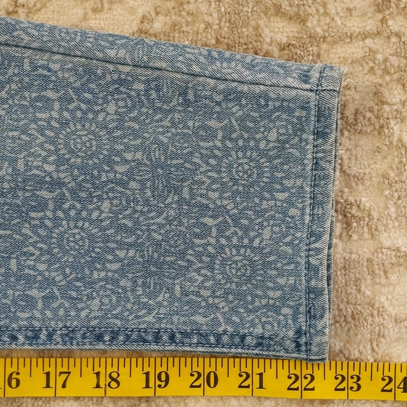 Jordache Skinny Crop Jeans 8 Blue Pattern - Picture 15 of 15